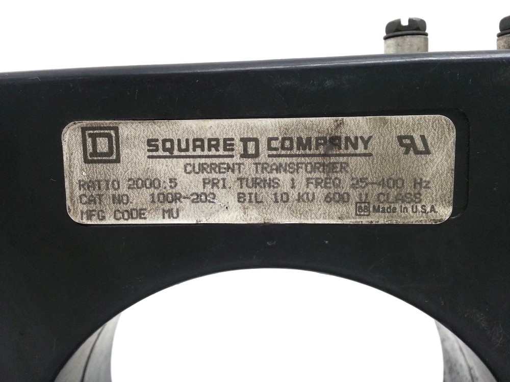 100R-202 Square D 2000:5 25/400Hz Current Transformer - Next Day Option