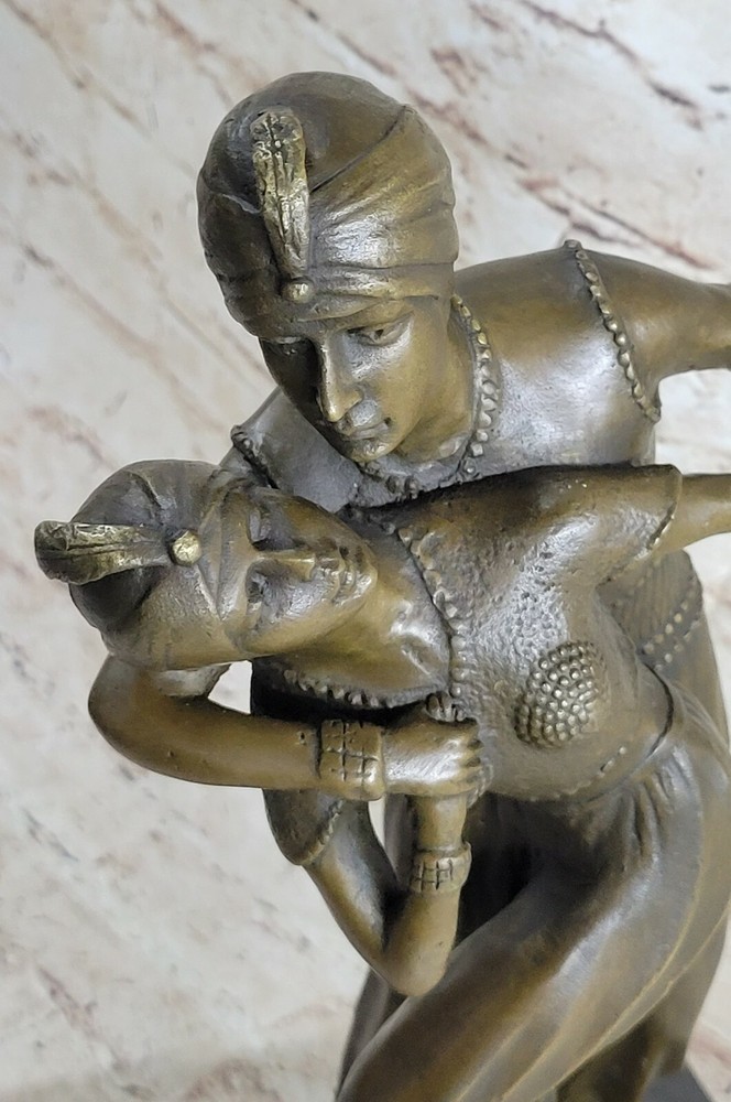 Dimitri Chiparus Bronze Sculpture "Arabian Dancers" Lost wax Method Artwork