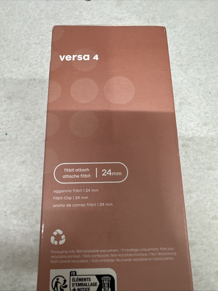 Fitbit Versa 4 Wristband Activity Tracker - Pink Sand/Copper Rose