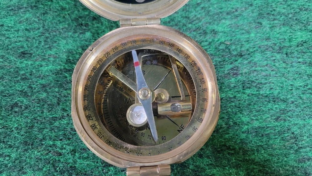 Natural Sine India Solid Brass Compass Ship Naval Nautical