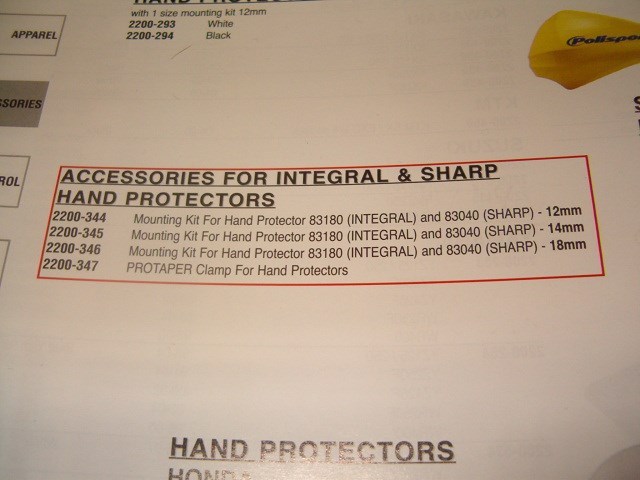 "Protaper" Clamp for Polisport Sharp & Integral Hand Protectors