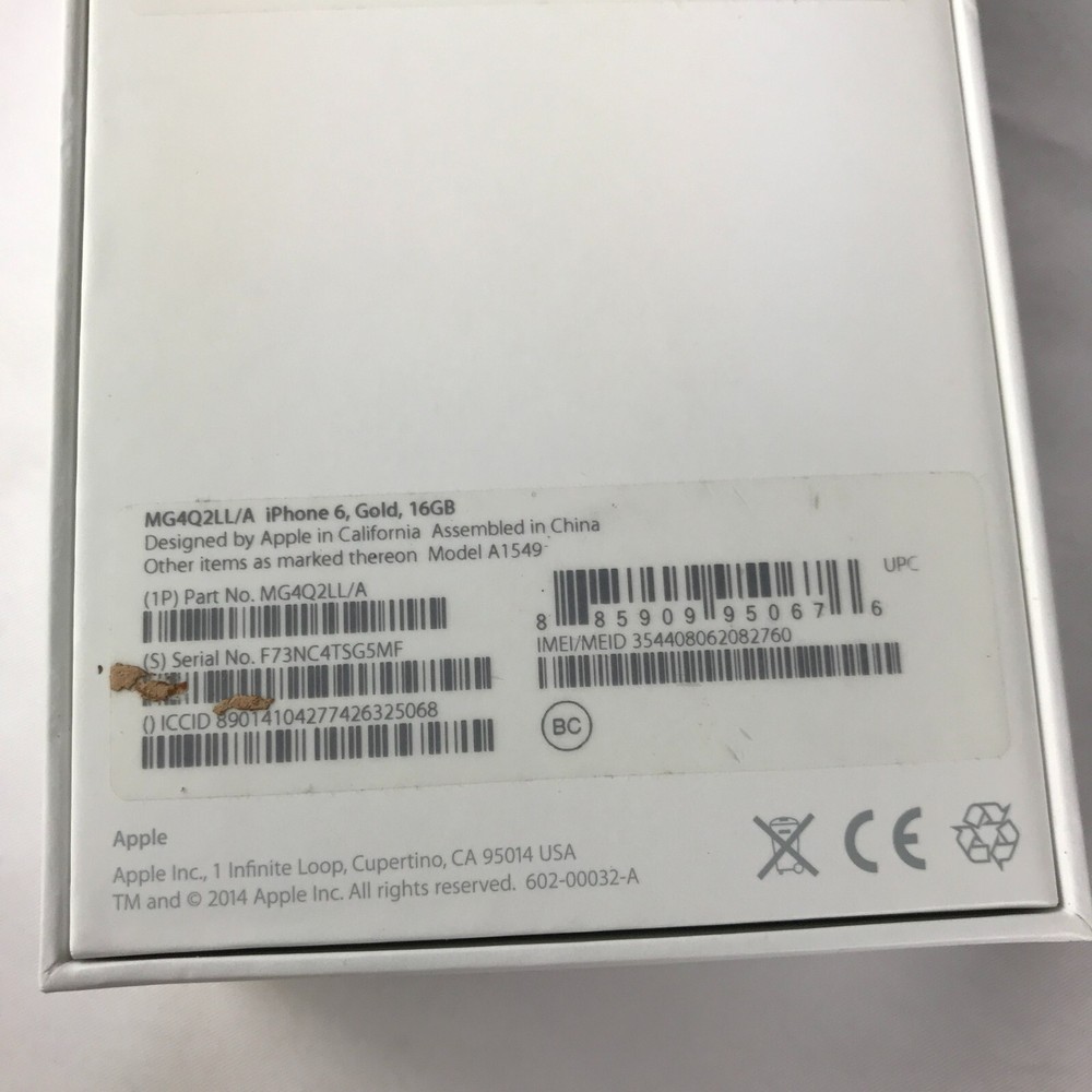 Apple iPhone 6 (White, 16GB) - Box Only - A1549