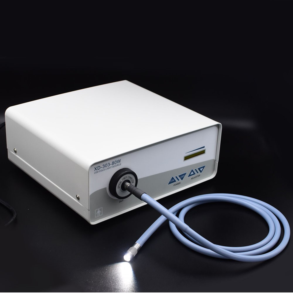 80W LED Medical Cold Light Source for Endoscopy & Surgical Inspection