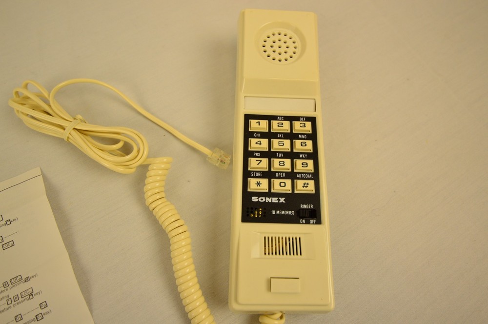 Vintage Sonex Push Button Phone with 10 Memory Function Model #888 NIB Unused