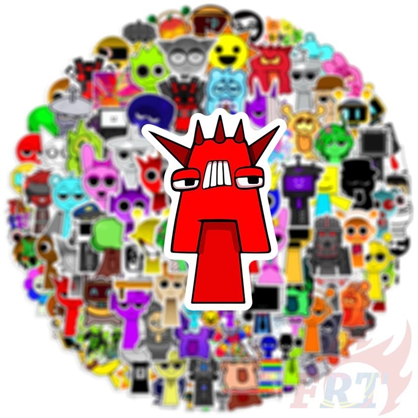 100/50 Incredebox Sprunki Sticker Pack