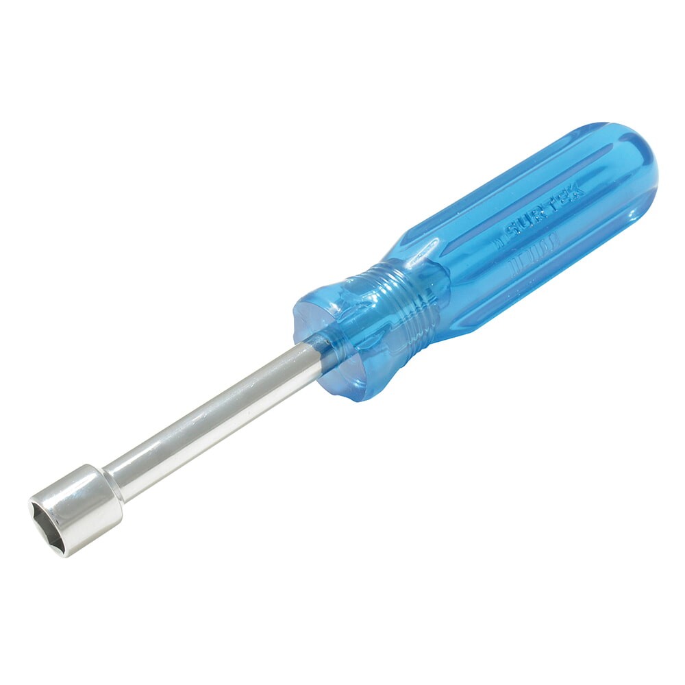 Surtek D3512 Blue Nut Driver 3/8" Round Shank, Blade Length 3"