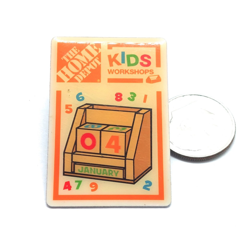 Home Depot Kids Workshop Pin January 2004 DIY Craft Project Builder Program