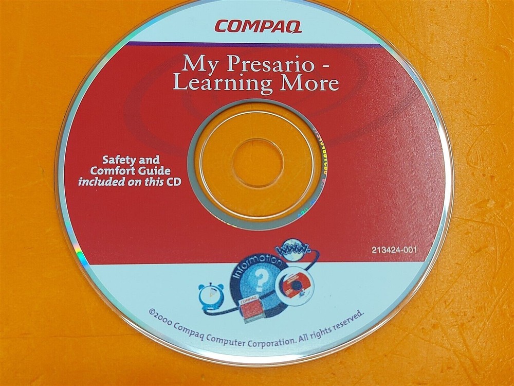 ⭐️⭐️⭐️⭐️⭐️ 2000 Compaq My Presario Learning More Guide CD Disc