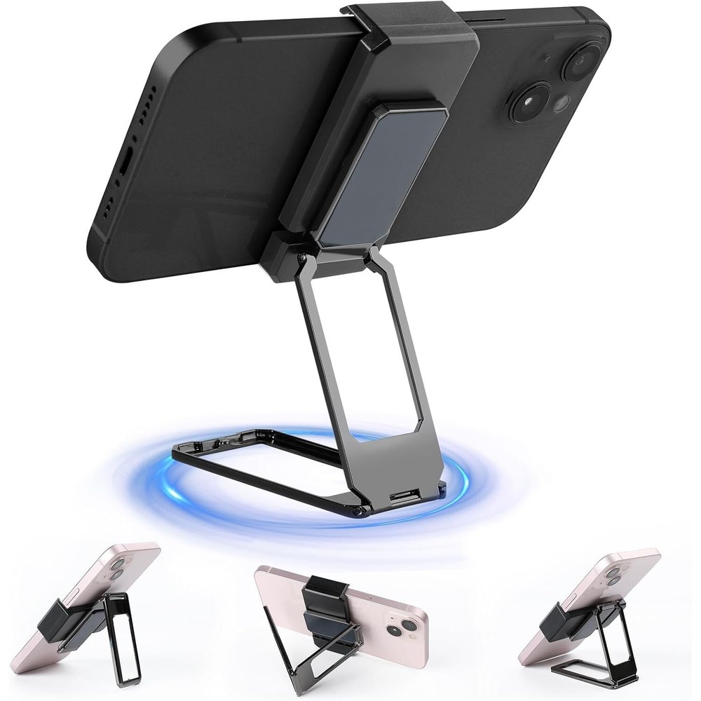Upgraded Phone Holder Stand Back Clip Foldable Adjustable Desktop iPhone Samsung