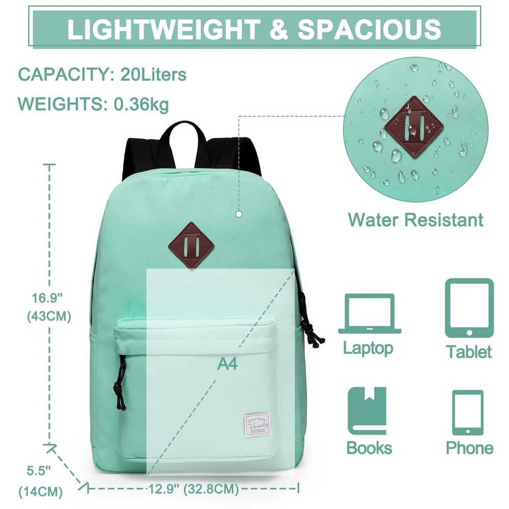 Leaper Leisure Backpack 3 Piece Set Aqua Blue