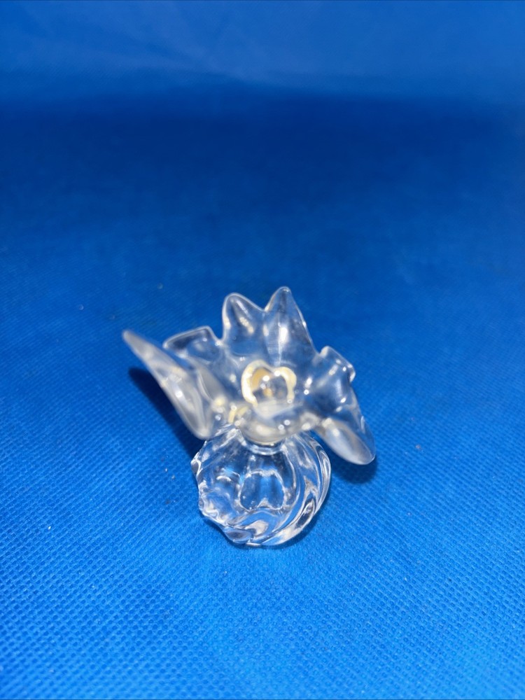 Mini Perfume Bottle With Dove Topper Empty Unmarked Bottom 2”