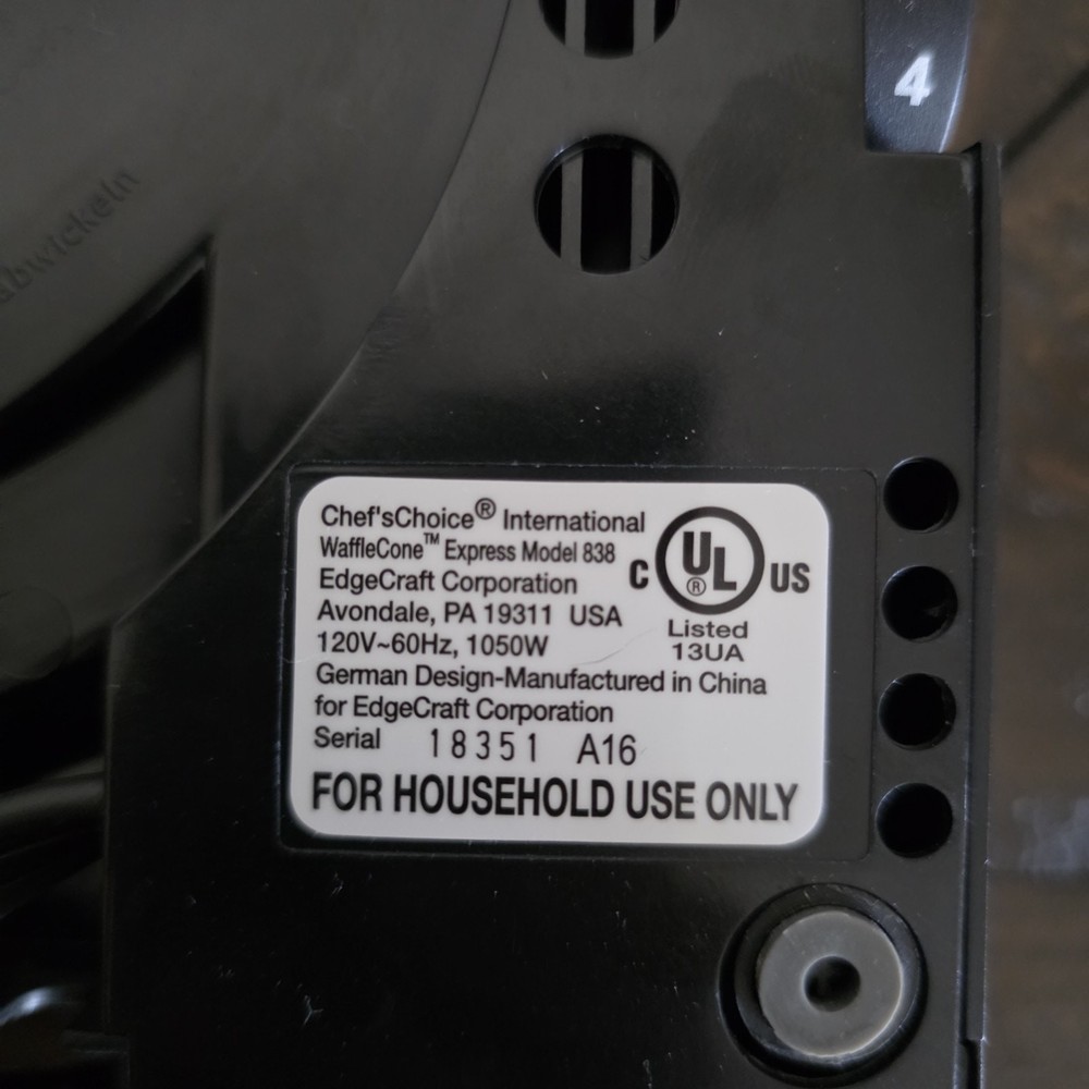Chef’sChoice (Model 838) International WaffleCone Express Waffle Maker - Tested!