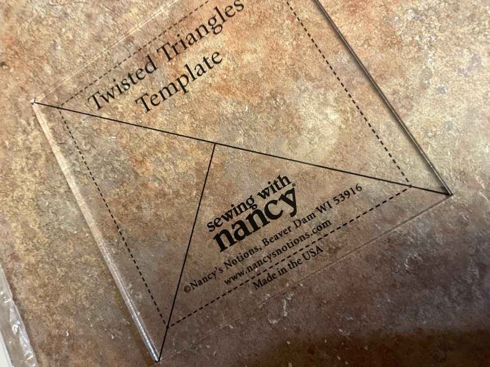 Sewing With Nancy Twisted Triangles Template And Table Runner Patterns