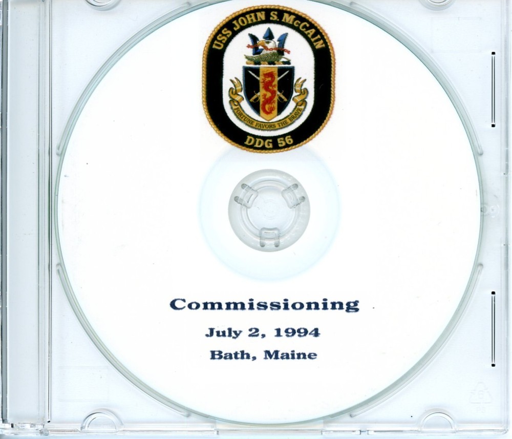 USS John S McCain DDG 56 Commissioning Program 1994  Navy Plank Owners