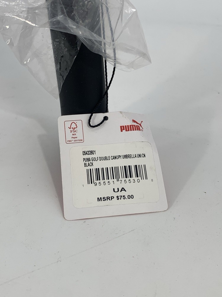 Puma Golf Double Canopy Umbrella - Black/White - New