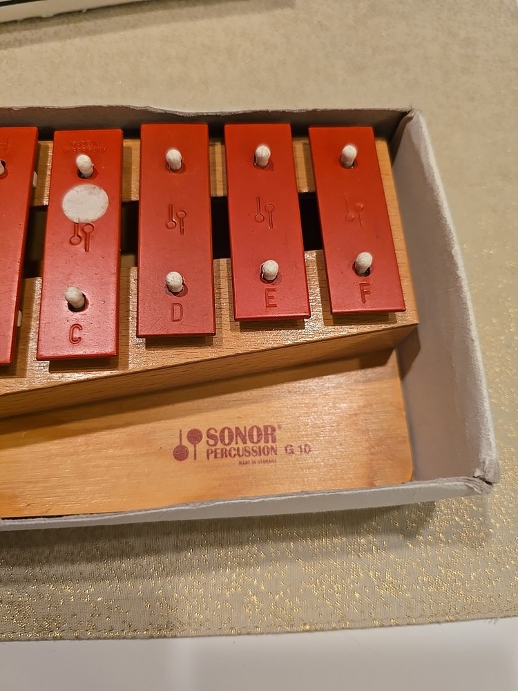 Sonor Percussion Glockenspiel G10 Germany Missing Lower C And Missing Mallet