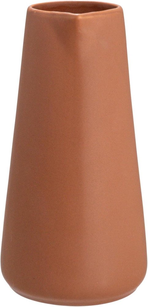 Modern Stoneware Pitcher, Matte Terracotta