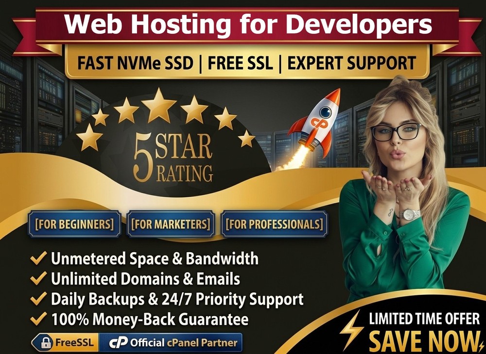 Web Hosting for Developers - 👨‍💻 Fast SSD, SSL, 24/7 Support | Only $14.99/Yr