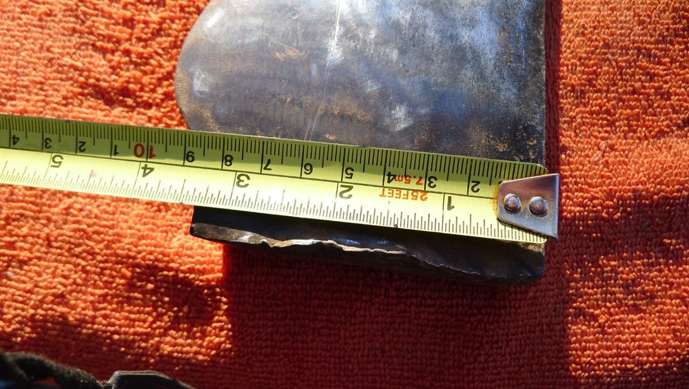 ANTIQUE PLUMB AXE HEAD, JERSEY PATTERN