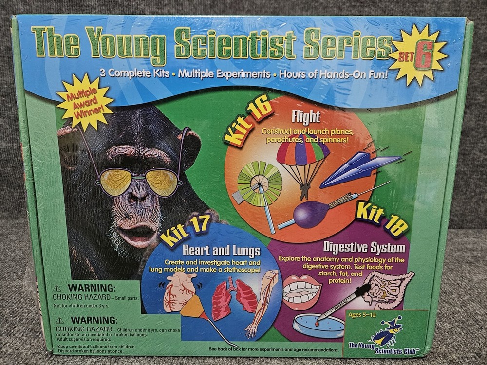 The Young Scientist Series Set 6 FLIGHT , DIGESTIVE SYSTEM & HEARD and LUNGS Kit