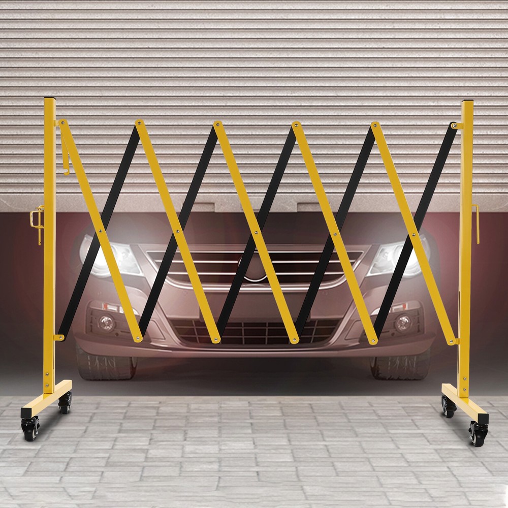 Mobile Barrier Gate Portable Safety Barrier Adjustable With Casters Expandable