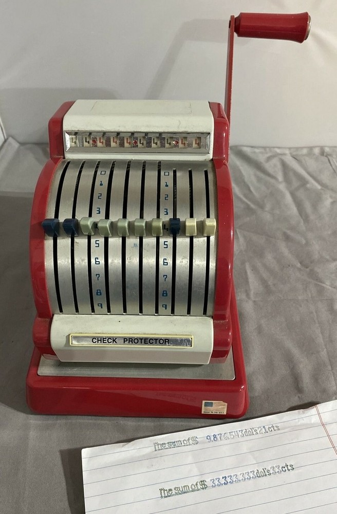 Vintage Red Check Protector Works! Retro