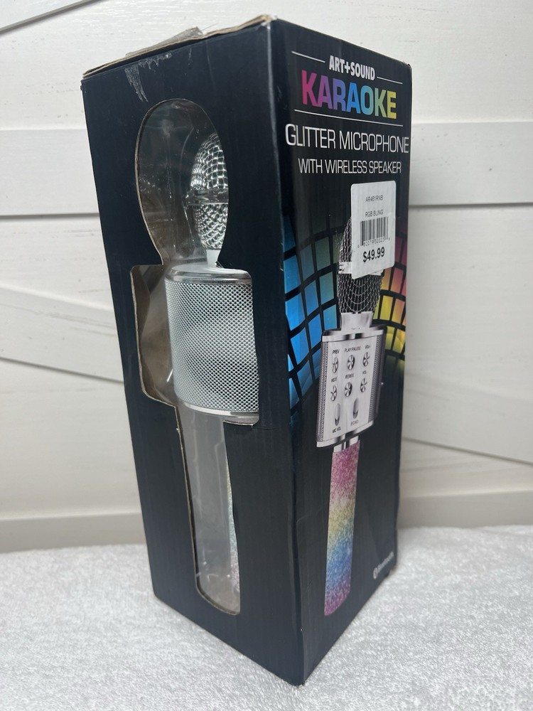 Glitter karaoke Microphone speaker rainbow