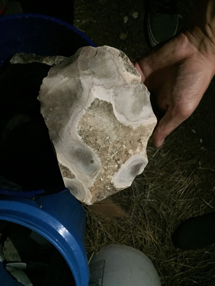 Heat treated Texas Chert Spalled medium flat 15+ Lbs $120