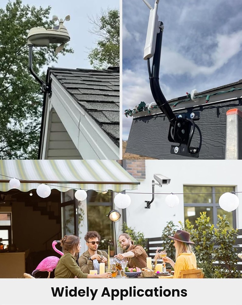 Universal Weather Station Mount - 16.5" Steel Pole, Adjustable, Easy Install