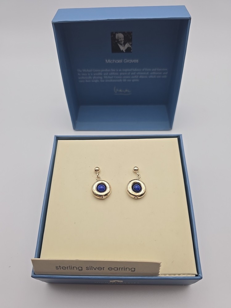 Michael Graves Sterling Silver Earrings With Stones