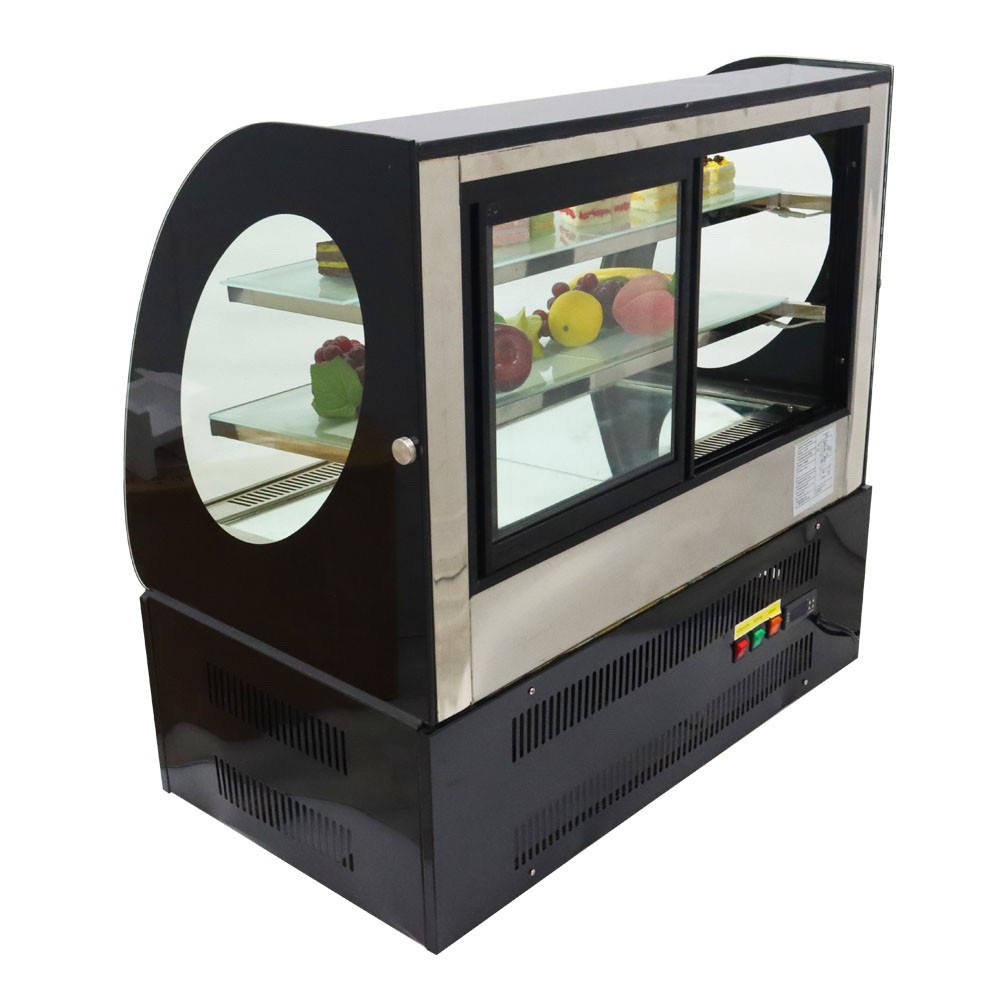 Countertop Refrigerated Cake Showcase 3 Layers Display Cabinet LED Light 220V