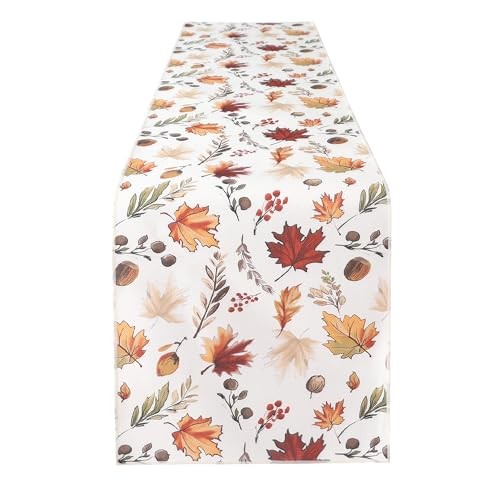 Fall Table Runner for Kitchen Dining Table, Thanksgiving Autumn 13"W x 72"L