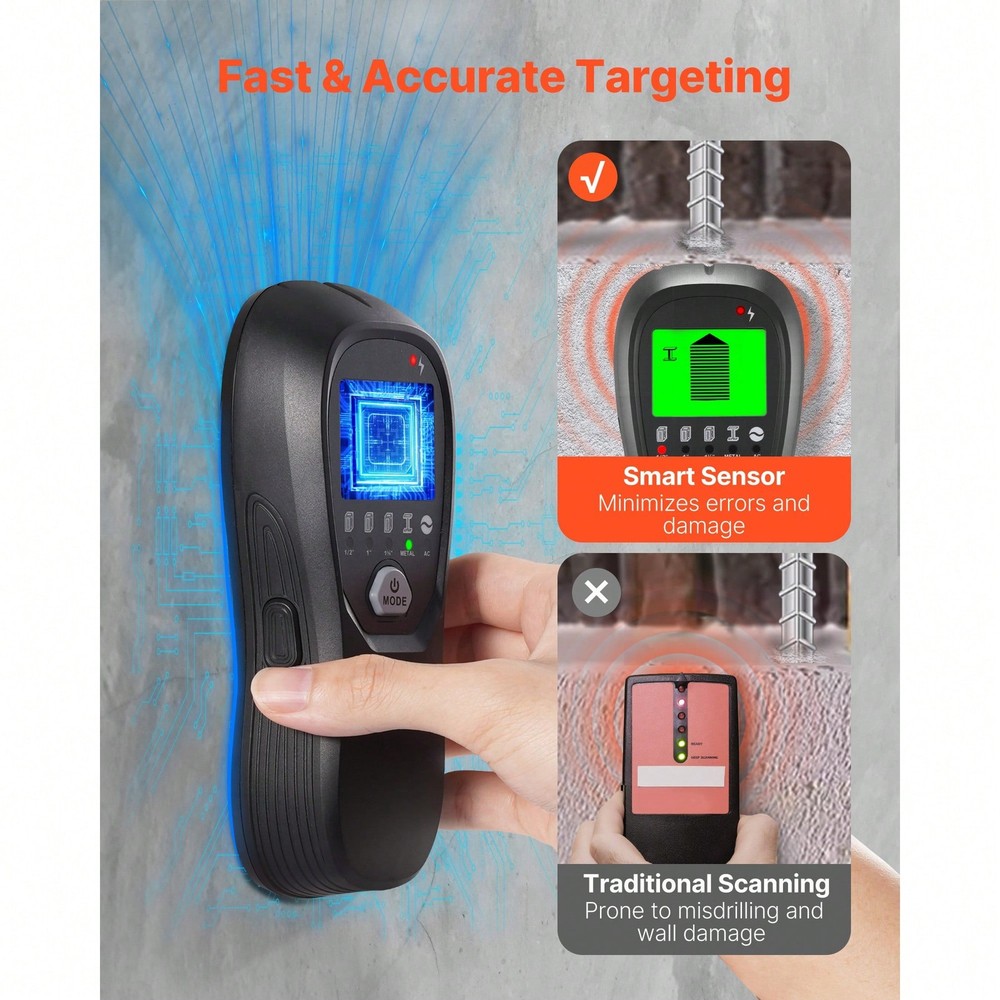 Stud Finder Wall Scanner,5 In 1, Electronic Wall Stud Detector With Smart Sensor