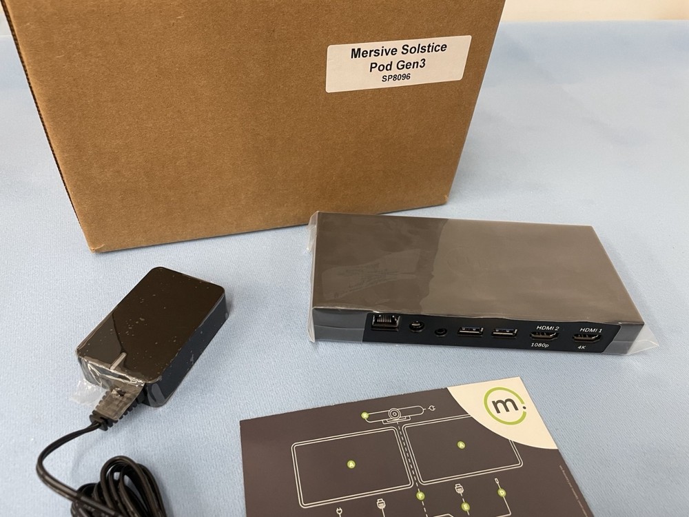 Mersive Solstice Pod Gen3 Wireless Collaboration System & Power Supply