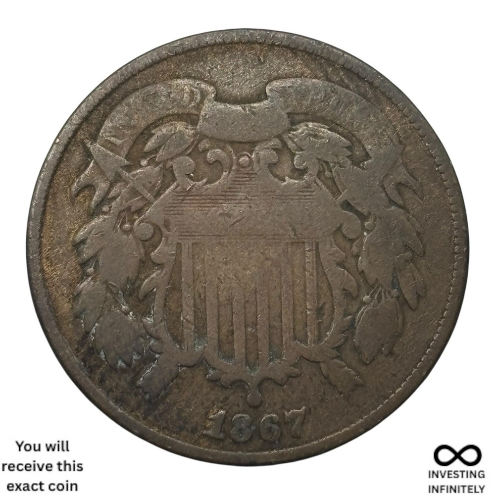 1867 2 Cent Piece X-900