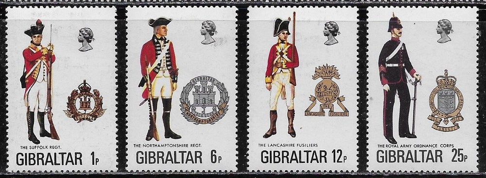 Gibraltar Scott #'s 330 - 333 MNH