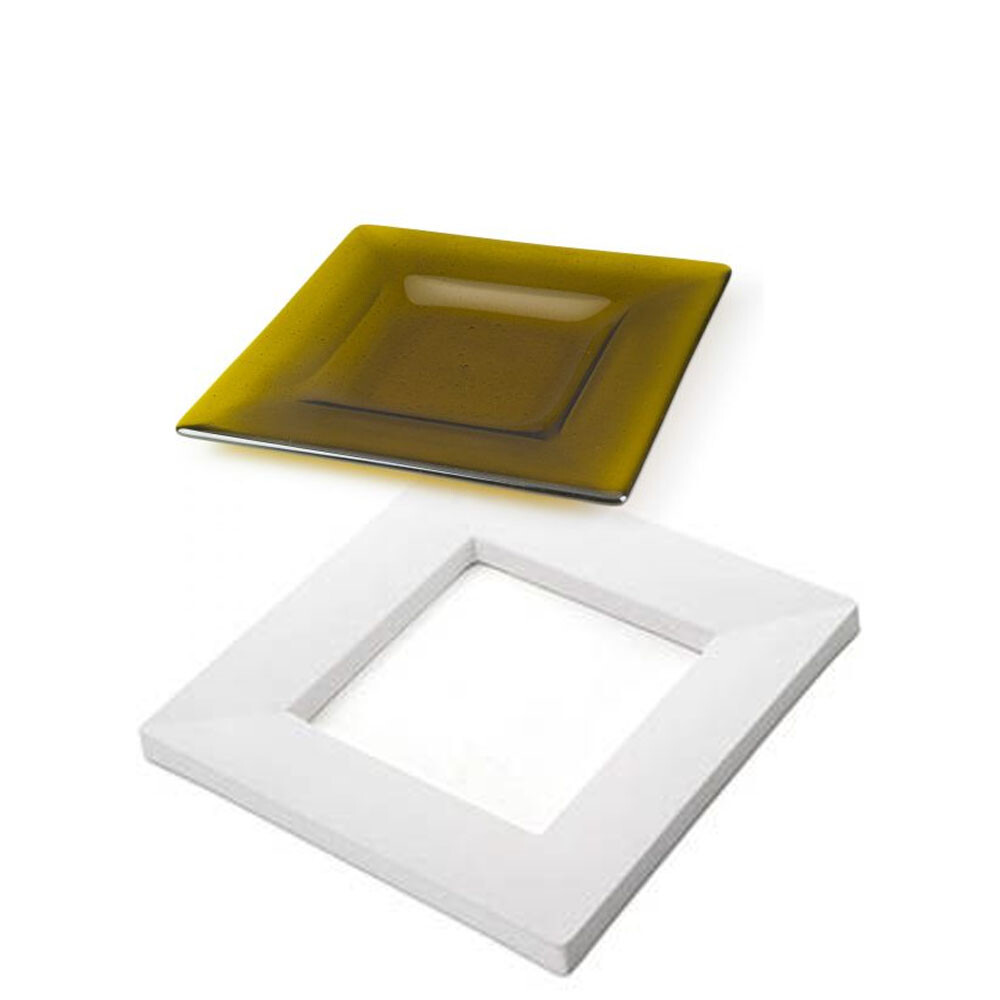 Bullseye 9.5" Slumping Square Drop Out Mold