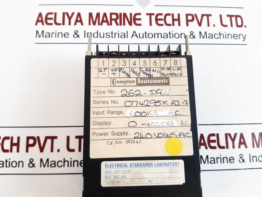 Crompton 262-dgww voltmeter