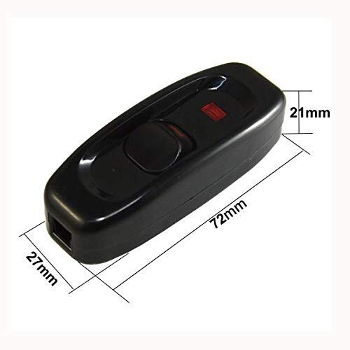 Light Switch, 2Pcs Appliance Switch ON/Off Inline Cord Switch with LED