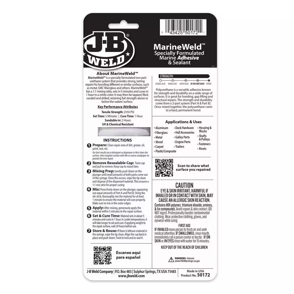 Marineweld 25 Ml 0.85 Fl. Oz. Epoxy Adhesive