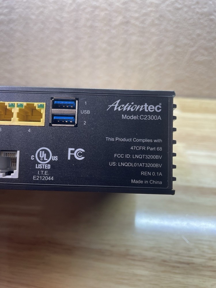 Century Link Actiontec C2300A Black Battery Powered Wireless AC Gateway Router