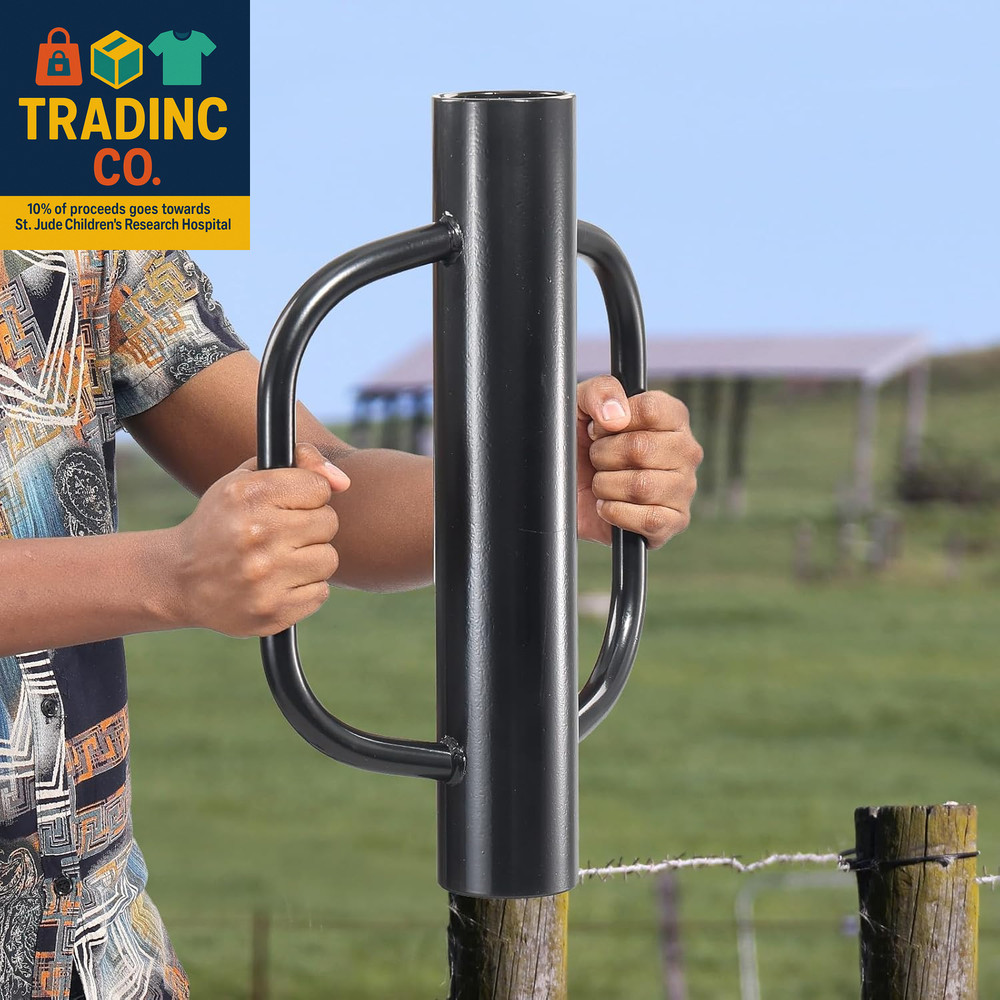 Fence Post Driver, 12LBS Fence Post Driver with Handle, 2.7 Inch Inner Diameter