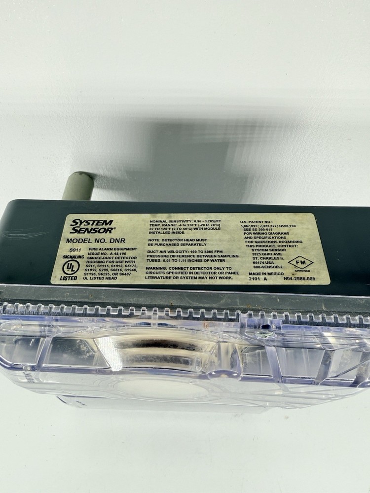 System Sensor Model No. DNR Non-Relay Duct Smoke Detector