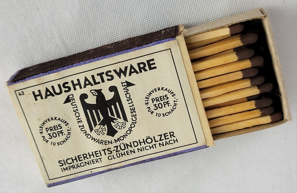 RARE WW2 GERMAN HAUSHALTSWARE MATCHES