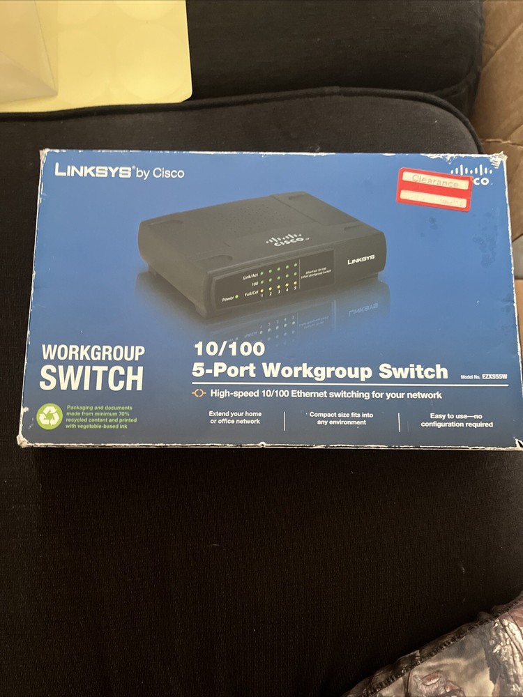 Cisco-Linksys EZXS55W EtherFast 10/100 5-Port Workgroup Switch