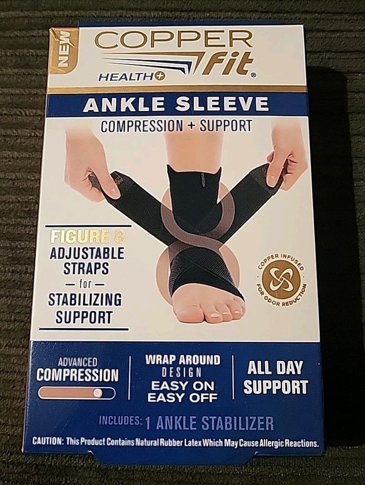 Copper Fit Ankle Sleeve Compression + Support - Size S/M