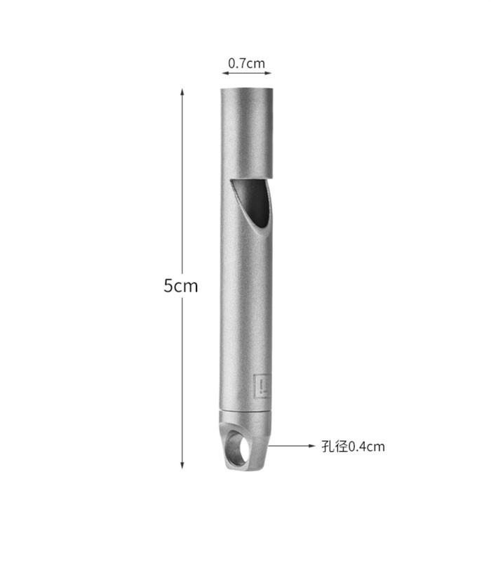 Titanium Alloy Whistle Training Command Warning Tool Keychain Necklace EDC