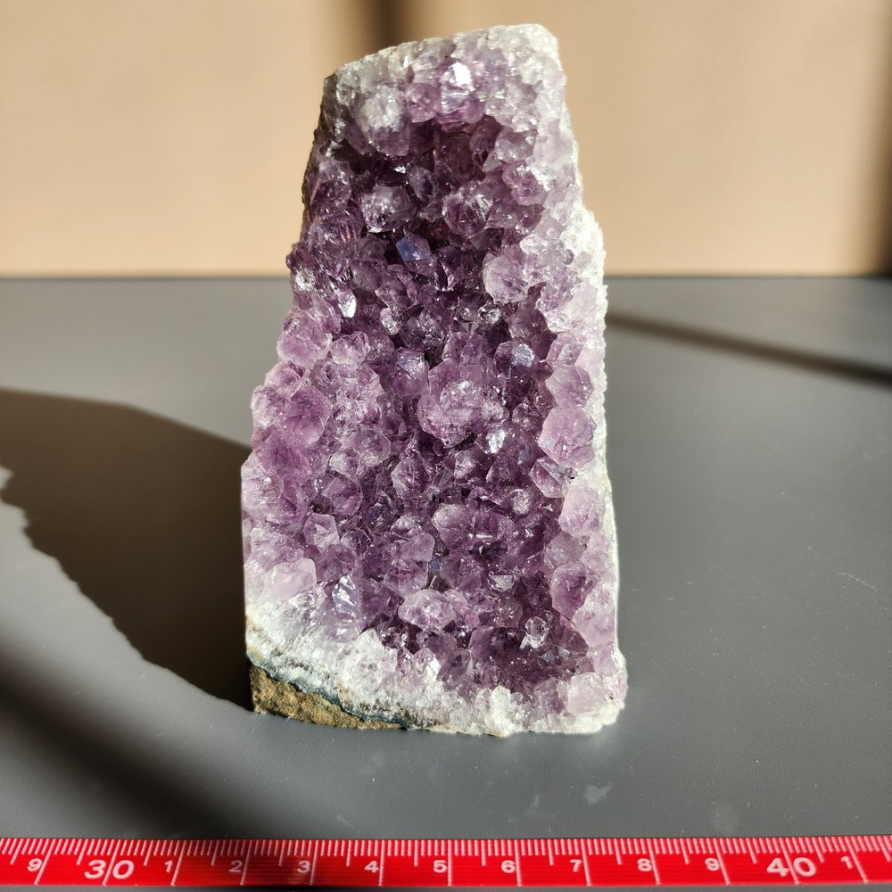 421g Natural Amethyst Cluster Geode Cut Base