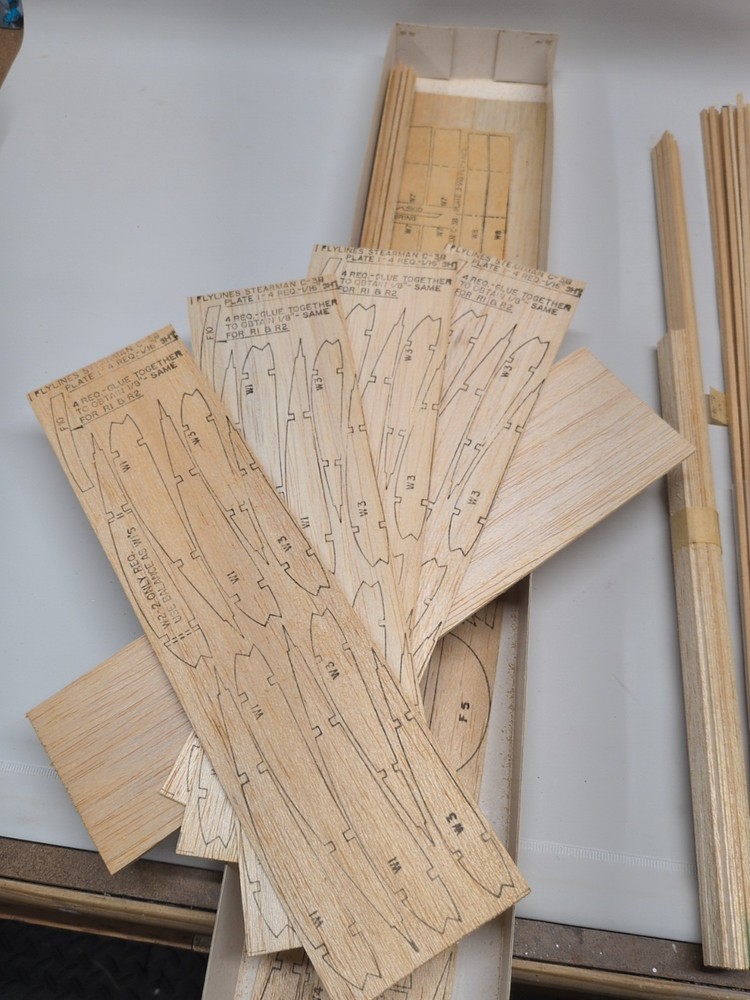 Flyline Models Stearman C3B 35" Windspan For Radio Control - Unbuilt