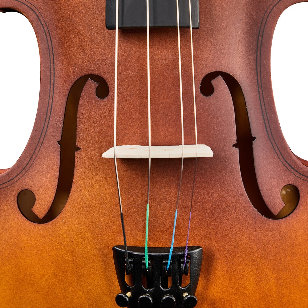 3/4 acoustic violin set (includes case, rosin, tuner, strings, and tone marks)